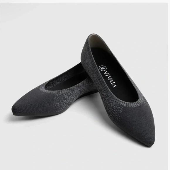 VIVAIA Aria 2.0 Pointy Flats in Starry Grey-Sustainable & Washable Shoe Size 39 - Picture 3 of 12
